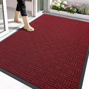 OLANLY Front Door Mat Outside Entrance 71x47, Heavy-Duty Rubber Doormat