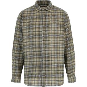 GUESS Men's Long Sleeve Collins Check Shirt (X-Large, Green Faded Check)