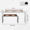 55" Laptop Desk for Bed, Adjustable Height & Length Laptop Bed Table