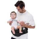 Baby Hip Carrier,Adjustable Extended Waistband with Various Pockets-Ergonomic,Toddler Carrier for Newborns & Toddlers up to 45lbs(Black)