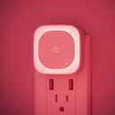 2 Pack Plug in Night Light with Motion Sensor & Dusk to Dawn Sensor, 3 Sensor Modes, Red Night Lights Plug into Wall, Dimmable Nightlight for Bedroom, Bathroom, Indoor, Gifts for Adults, Kids