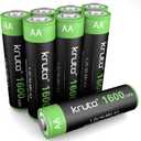 Solar Lights Batteries AA 1600mah High Capacity 1.2V Ni-MH Rechargeable AA Solar Battery for Outdoor Solar Lights, Battery String Lights, TV Remotes, Wireless Mouses, Radio, Flashlight
