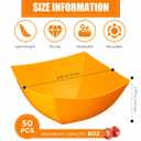 Tanlade 50 Pcs Square Plastic Serving Bowls Disposable Snack Salad Bowl Small Party Candy Bar Containers Taco Bar Serving Dishes for Buffet Chips Fruit (8 oz,Orange)