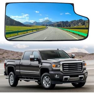 Passenger Right Side Heated Lower Mirror Glass, Lower Convex Side Mirror Glass Compatible with Chevy Silverado 1500 2014-2017, Silverado 2500 3500 2015-2017.