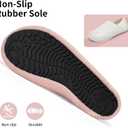 WateLves Womens & Mens Lightweight Cozy Faux Furry House Slippers - Rubber Sole Slip On Sock Shoes - Foldable Travel Slippers - Indoor & Outdoor (M)