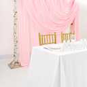 Wedding Arch Draping Fabric,8 Panels 28"x20ft Pink Wedding Arch Drapes for Ceremony Chiffon Fabric Drapes Arbor Drapery Wedding Arch Decorations for Reception Sheer Backdrop Curtains for Party Swag