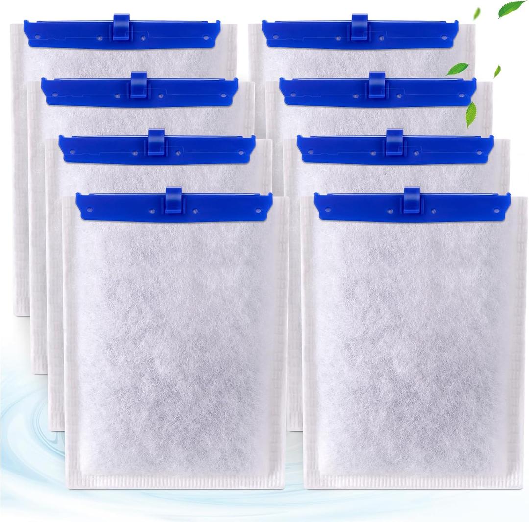 xbbwmrs 8-Pack Large Replacement Filter Cartridges Compatible with Tetra Whisper Bio-Bag Filters Large Aquarium Filter Cartridges for Whisper 20i/40i IQ20/30/45/60 PF20/30/40/60 Power Filters