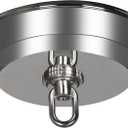 10 Feet Heavy Duty Silver Chain with 5" Light Canopy Kit for Chandelier, Swag Light Kit Light Fixture Mounting Bracket for Hanging Light,L0020