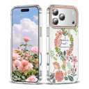 XIQI Compatible with iPhone 17 Pro Case 6.3" for Women Girls Cute Translucent Magnetic Phone Case with Floral Pattern [Never Fade Flower Design][Compatible with Mag-Safe],Dahlia