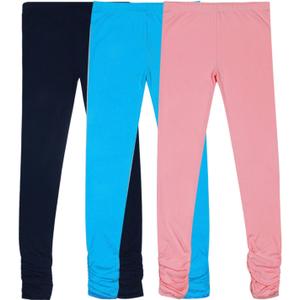 Bienzoe Stretch Girls Legging for School: Kid Toddler Yoga Dance Cotton Tights 3pcs Set
