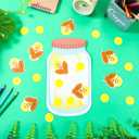 48 Pcs Mason Jar Bulletin Board Cutouts Colorful Mason Jar Classroom Cutouts Summer Bulletin Board Decorations for Hawaii Welcome Party Classroom, 16 Styles