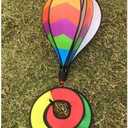 Syhonic 3Pcs Rainbow Windsock Hot Air Balloons Wind Spinner - Outdoor Whirligig Toy Garden Lawn Yard Home Decoration Ornament - Colorful Kinetic Hanging Decoration
