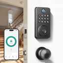 NBBX Smart Fingerprint Door Lock with Knob, Keyless Entry Door Lock, Electronic Keypad Digital Lock, Deadbolt with APP - Easy Installation, Durability, IP65 Rating Defend