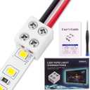 20 Pack 2 Pin 8mm LED Strip Connectors, Solderless Screw Terminal LED Light Strip Connectors, Wire to Strip Connector for 5V 12V 24V