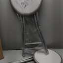 Lavish Home Folding Stool - Backless 24-Inch Stool with 225lb Capacity for Kitchen or Rec Room - Portable Indoor Counter Bar Stools (White)