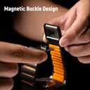 Magnetic Titanium Band Compatible with Apple Watch Ultra 3/2/1 Band 49mm Series 11 10 46mm 45mm 44mm 42mm SE 3/2/1 9 8 7 6 5 4,Luxury Silicone Dual-Layer Link For iwatch Men Women