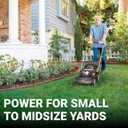 WORX 17'' Cordless Lawn Mower, 2 in 1 Electric Mower Cuts to Edge, Compact & Lightweight Push Lawn Mower with 6-Position Height Adjustment for Medium Size Yards, 2 Batteries & Charger Included, WG745