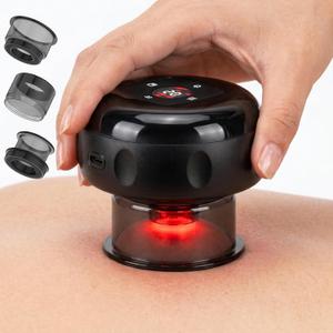 5-in-1 Smart Dynamic Cupping Therapy Set – 12-Level Adjustable Heat & Suction Cupping Massager with Red Light Mode, Portable Electric Cupping Kit for Massage Therapy, Full-Body Relaxation
