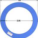 LANGXUN Universal Trampoline Repalcement Safety Pad, 10ft Waterproof Surround Spring Foam Cover for Round Frame