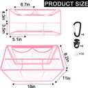 Large Bag Organizer Insert for Bogg Bags Clear Insert Pouch Compatible with Bogg Bag, Organizer Accessories for X Large Beach Bags, Organizing and Divide Space (Clear-Pink)