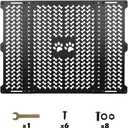 fouwick RV Screen Door Protector, Adjustable Screen Door Grille, Width from 20.5-31.5 Inch, Protect Screen Door from Dog Scratch, Heavy Duty, Matt Black Powder Coated Screen Door Defender