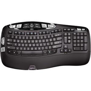 Logitech K350 Wave Ergonomic Keyboard with Unifying Wireless Technology - Black