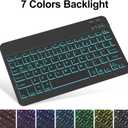 iPad 10.2 inch Case with Keyboard, Detachable Bluetooth Keyboard with 7 Color Backlit, Slim Folio Smart Cover with Pencil Holder for iPad 9th/8th/7th Gen/iPad Pro 10.5"/iPad Air 3rd Gen Black