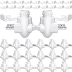 Tuanse 20 Sets Plug in Night Light Module White Night Light Base with Shade Mounting Clip Plastic Lights Rotating Base for Making Your Own Decorative