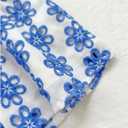 MakeMeChic Women's Floral Ruffle Sleeve Babydoll Shirts Sweetheart Neck Blouse Summer Tops (XL)