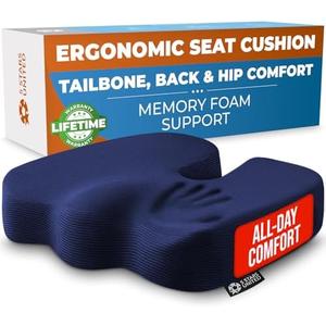 Amazon.com: 5 STARS UNITED Seat Cushion for Tailbone Pain Relief  Memory Foam Cushion for Coccyx, Hip, Hemorrhoid, Sciatica & Post-Surgery Recovery  Wheelchair, Car, Desk, Gaming & Office Chairs, D Blue : Baby