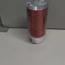 Lounsweer 100 Pcs 9oz Rimmed Plastic Cups Christmas Clear Cocktail Cups Heavy Duty Disposable Wine Glasses for Birthday Bridal Shower Baby Shower Holiday Celebrations(Red)