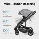 newyoo Infant Stroller with Bassinet Mode, Nestro 516M, Convertible Infant Strollers w Reversible Seat & Cup Holder, 2-in-1 Rear-Facing Pram from Newborn to Toddler, Gray