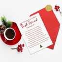 8 x Funny Christmas Card for Best Friend, Happy Xmas Holiday Gift Idea for Bestie Sister, Merry Christmas to A Special Friend Card (es148)