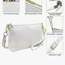 Small Crossbody Clutch Purses Bags for Women Wristlet Wallet Vegan Shoulder Handbags Guitar Strap + Leather Strap