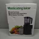 Cold Press Juicer, 5.5inch Wide Feed Chute Juicer Machine, Slow Masticating Juicer for Whole Vegetables & Fruits, Black