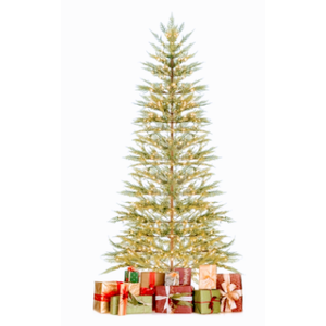 7.5 FT Pre-Lit Christmas Tree Hinged with 612 PE Branch Tips Timer & 540 Lights