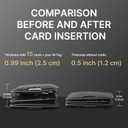 Wallet for Men with Stealth Pocket for AirTag, 3 in 1 Design, Removable ID Window, RFID Blocking, 15 Card Capacity, Slim Carbon Fiber, Bill Divider, Wallet with Gift Box, Hidden Storage for AirTag