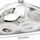 Acrylic Clutch Purse for Women Irregular Shell Evening Handbag for Wedding Party