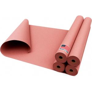 Floor Protection Paper 36" x 1992" (166’) Red Rosin Paper Roll (Pack of 4) - Made in USA Thick Heavy-Duty 7 mil Masking Paper for Surface Protection from Paint, Dust, Foot Traffic