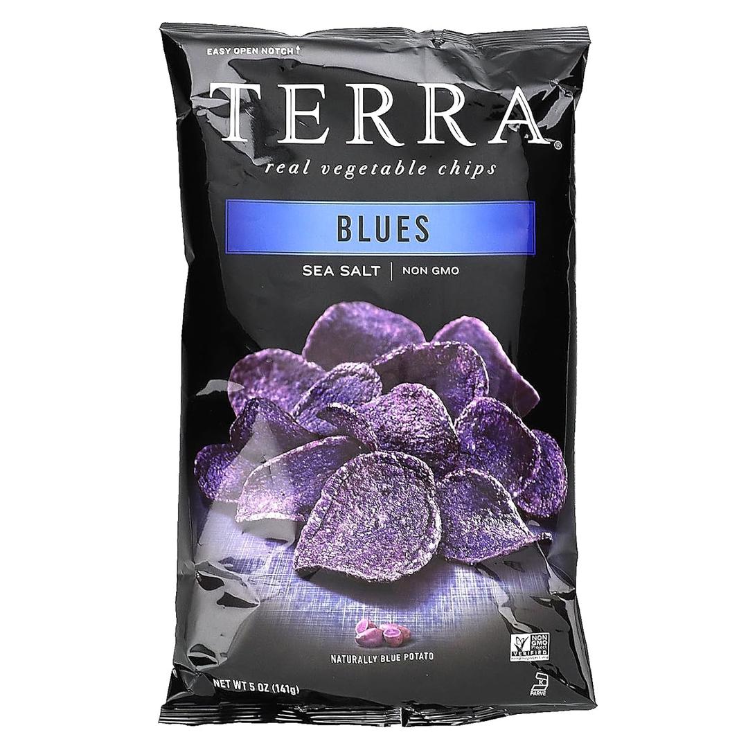 Terra Vegetable Chips, Blues with Sea Salt, 5 oz (5 Ounce (Pack of 1)), Best By: 14 OCT 2025 Terra Vegetable Chips, Blues with Sea Salt, 5 oz (5 Ounce (Pack of 1)), Best By: 14 OCT 2025
