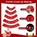 Dog Christmas Outfit Red Festive Holiday Pet Costume Clothes Accessory Light Up Bandana (X-Large)