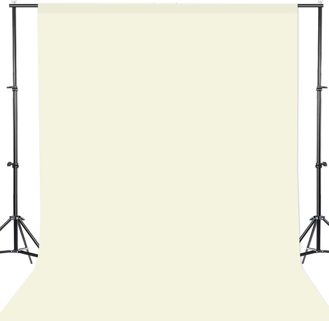 GFCC Ivory Photo Backdrop - 10FTx10FT Background for Photography Photo Booth Backdrop for Photoshoot Video Recording Background Screen Parties Curtain
