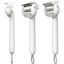 Self Cleaning Grooming Brush for Shedding Pets Rake Gently Removes Loose Undercoat Mats Tangled (White)