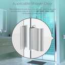 3-3/4" Bright Chrome Frameless Shower Door Handle with Metal Strike and 3" Magnet,Shower Doors Magnetic Latch Kit Fits Glass Door Thickness 1/8", 5/32", 3/16" and 1/4",Shower Door Replacement Parts