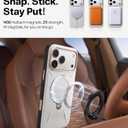 TORRAS Organic Leather for iPhone 17 Pro Case with Stand, Fit for Magsafe, 360 Spin Stand with Camera Control, Premium Leather Durable Stylish Q3 VegSkin for iPhone 17 Pro Phone Case, Cloud White