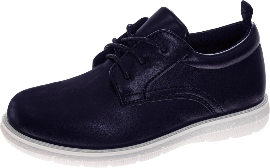 Josmo Boys Dress Oxford Shoes Wingtip Formal Lace-Up School Uniform Wedding Church Shoes for Kids Size 11 Little Kid 
