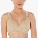 Olga Women's Sheer Leaves Minimizer Bra 44D
