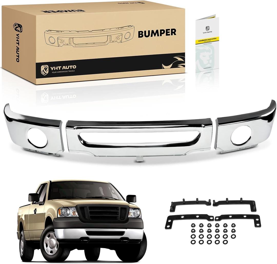YHTAUTO Front Bumper Face Bar for Ford, Lincoln, 3 Pcs Design Not One
