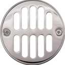 Westbrass Shower Strainer Set with Screws, Grill and Crown, Polished Chrome, D312-26