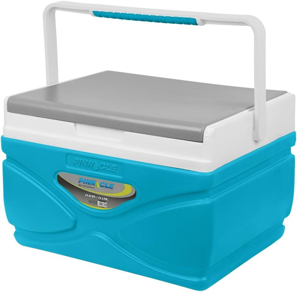 Picnic Cooler  4.5 Liter Hard Cooler  Coolbox Keeps Contents Cool for 48 Hours  BPA Free Outdoor Cooler  Portable Cooler for Picnics, Grill, Camping (Orange) (Sky blue)